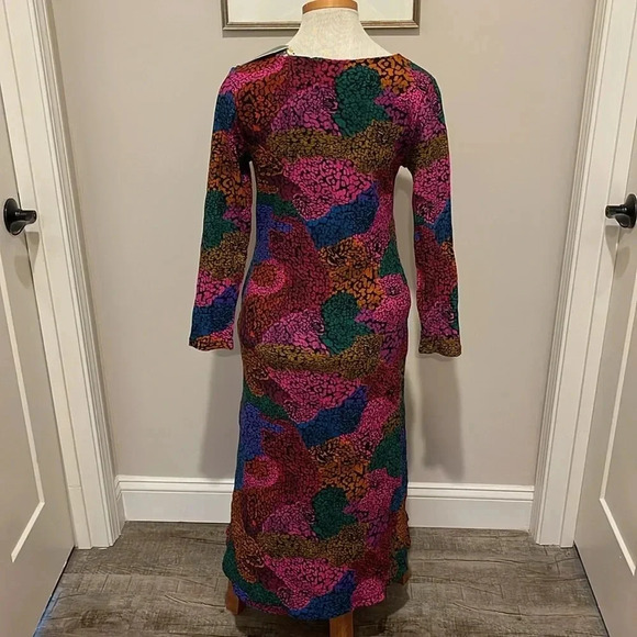 NWT!! FARM Rio - Rainbow Mix Jersey Dress - Size Large - Multicolor - Picture 5 of 8